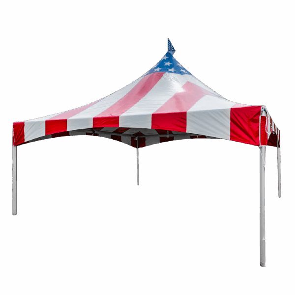 QP 20x20 Flag Style 20x20 Complete Patriotic QuickPeak Flag Style Tent