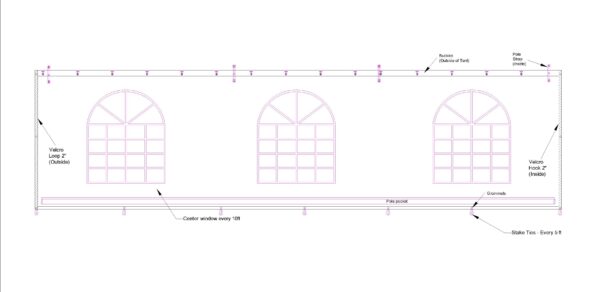SW8x30-W Window Sidewall 8x30